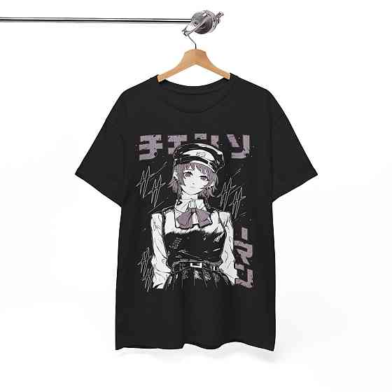 Футболка для хлопчика з аніме принтом Людина-бензопила оверсайз (зріст від 165 до 180) Чорний AnimeJ0239m Дніпро