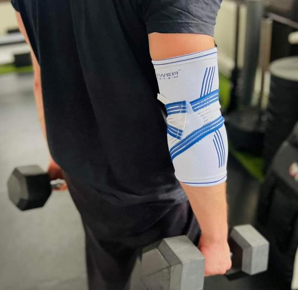 Налокітник Power System PS-6007 Elbow Support Pro White/Blue (1шт.) L/XL Луцк - изображение 10