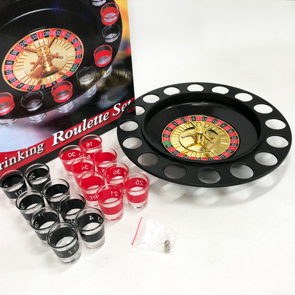 Алкогольная рулетка с рюмками игровой набор 