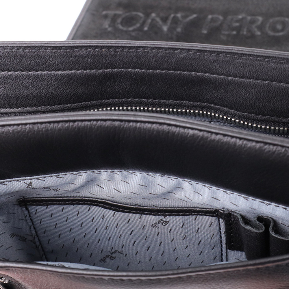 Мужская сумка через плечо из мягкой натуральной кожи Tony Perotti 20845_1 (9207-24 nero) Черный Киев - изображение 8