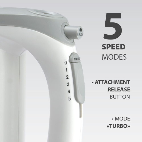 Міксер ручний 400W MR-505-WHITE білий Maestro Житомир - изображение 3