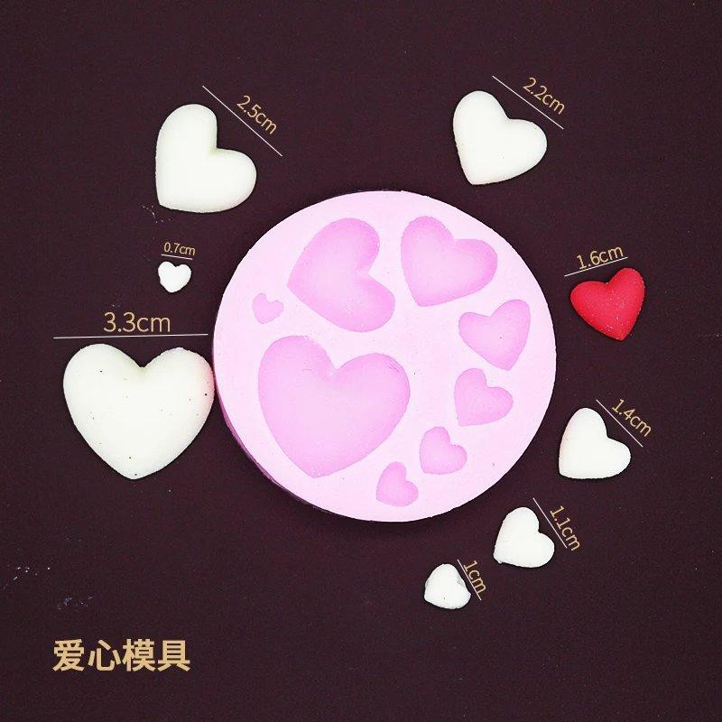 Молд силиконовый Сердца 78 мм розовый Киев - изображение 5