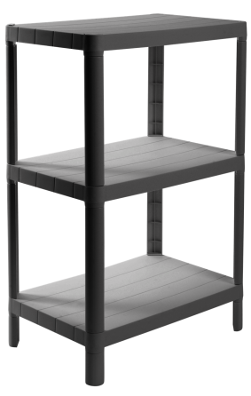 Этажерка 3-х ярусная Violet House 6031 Olympic GREY 27х42х67 см (7040710) Киев