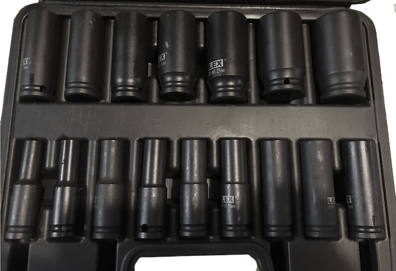 Набір ударних головок LEX LXIS16E 1/2" 10-32 мм 16 од., набір ударних торцевих головок для авто Київ - фото 2