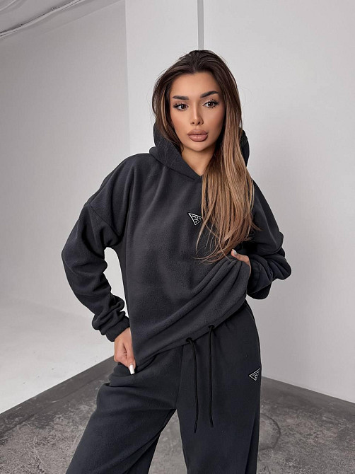 Женский теплый костюм, из флис полара S-M, Графит Одесса - изображение 1