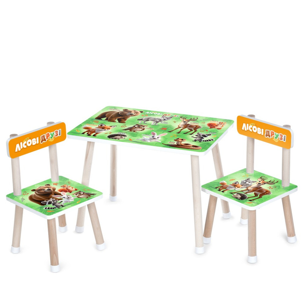 Дитячий Столик M 501-3 стільниця 60 х 40 см, 2 стільчики Вінниця - фото 1