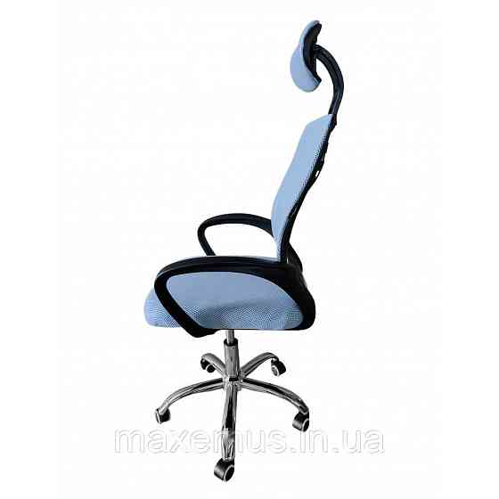 Офисное кресло операторское для персонала Bonro B-6200 с подголовником кресло для офиса Серый Мостиска