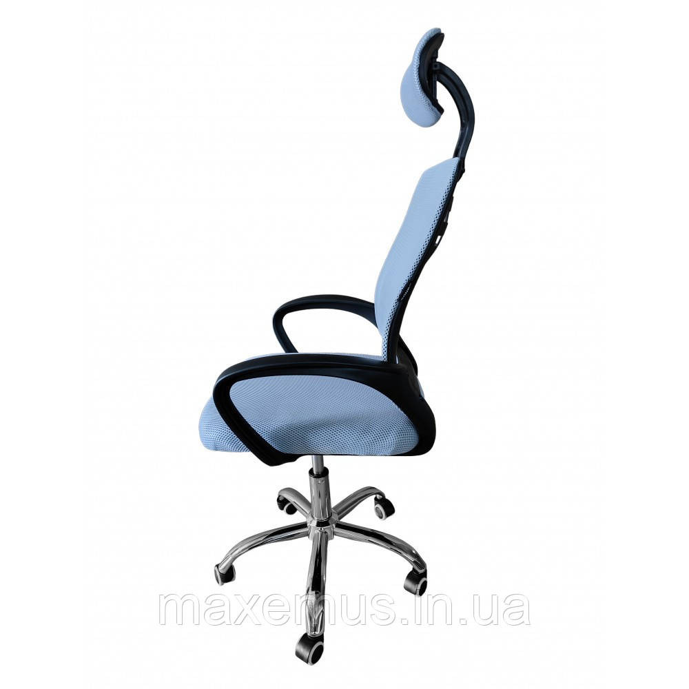 Офисное кресло операторское для персонала Bonro B-6200 с подголовником кресло для офиса Серый Мостиска - изображение 4