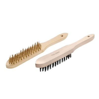 Щітка по металу Tolsen дротова 5 рядів дерев'яна ручка (32063) Вінниця - фото 1