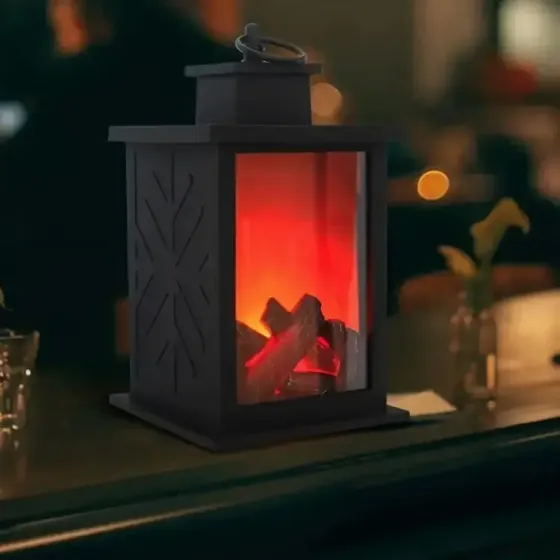 Декоративная лампа с эффектом пламени, размер 14×14×24,5 см Коломия