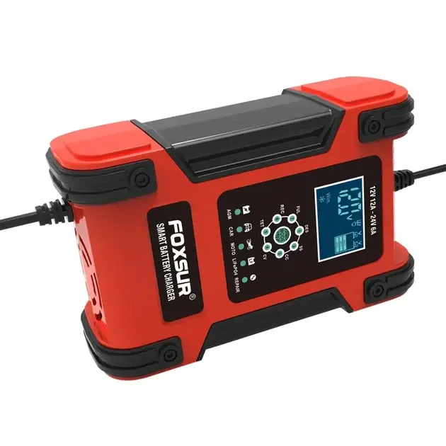 Зарядний пристрій для автоакумуляторів FOXSUR 12/24В Київ - фото 5