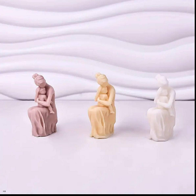 Силіконова форма «Мама з дитиною» для свічок та декору Київ - фото 3