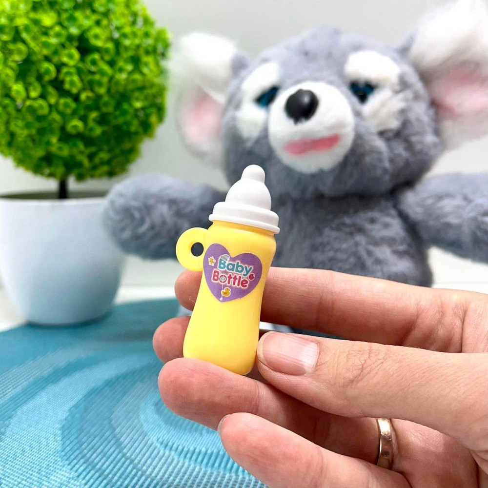 Коала інтерактивна м'яка іграшка пляшечка в комплекті моргає сенсорний та магнітний датчик звук 24см Сірий (933-216 E) Чернигов - изображение 7