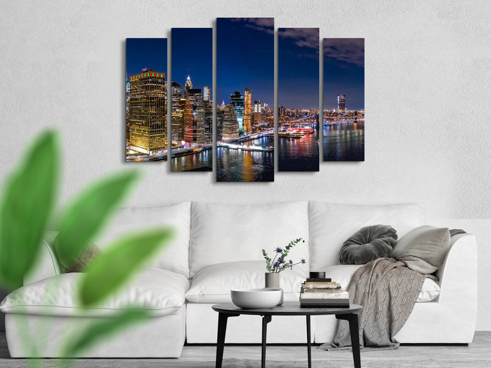 Модульна картина у вітальню / спальню Нічне місто Art-396_5 ( 80х118см ) Київ - фото 2