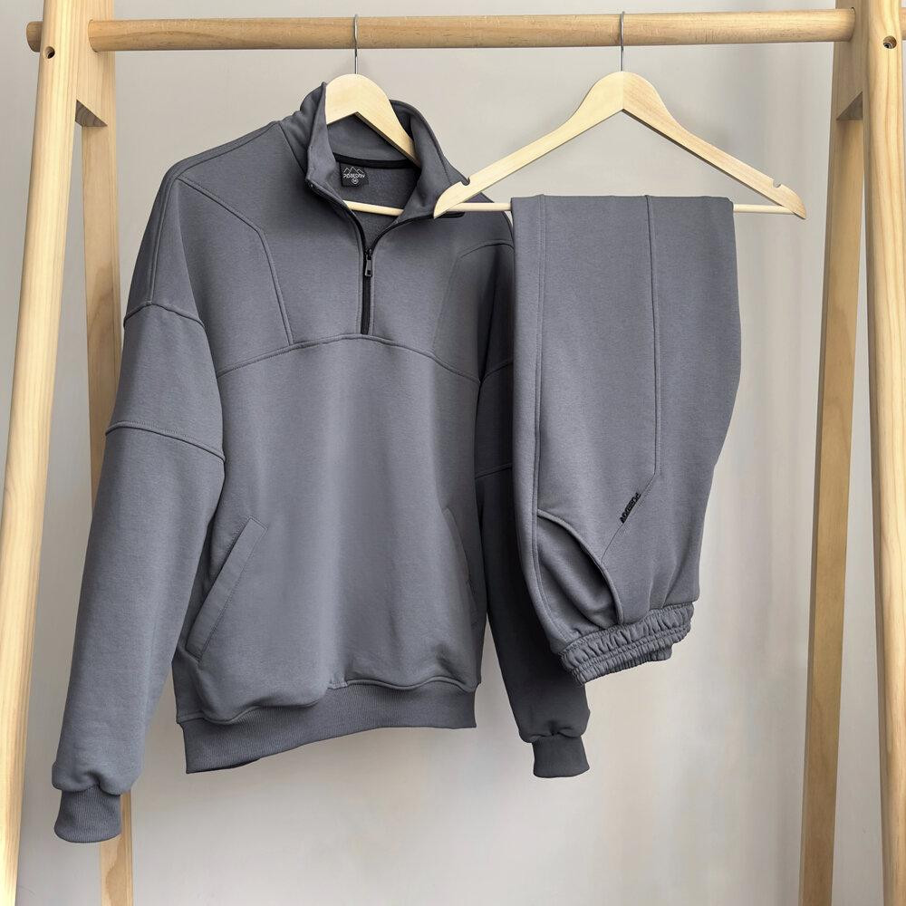 Спортивний костюм чоловічий графіт кофта зі штанами Pobedov Grand Київ - фото 7