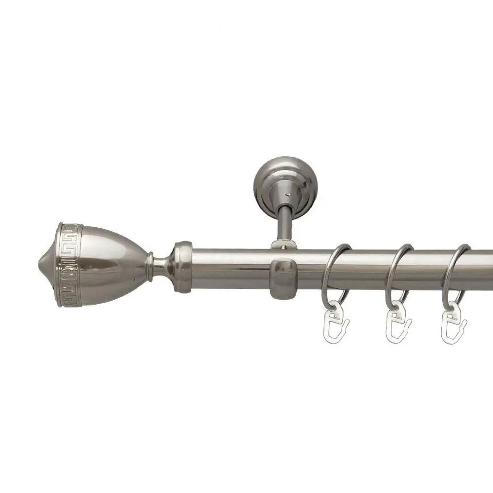 Карниз Orvit Афіна металевий однорядний відкритий Нержавіюча Сталь 25 мм 200 см (7074824) Львів - фото 1