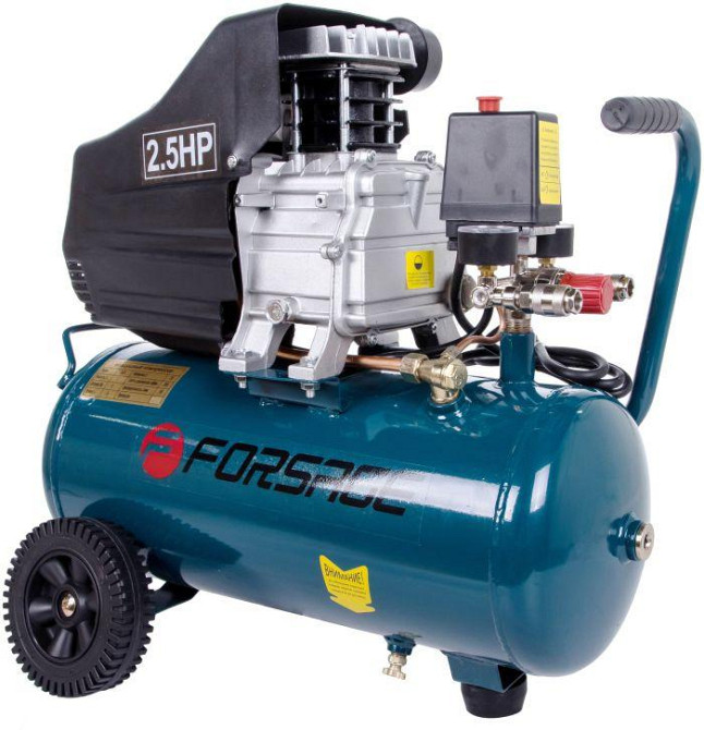 Компресор поршневий масляний з прямим приводом 24л (1.5квт, 8 бар, рес 24л,180л/м, 220В, вага 18кг) Forsage Одесса - изображение 5