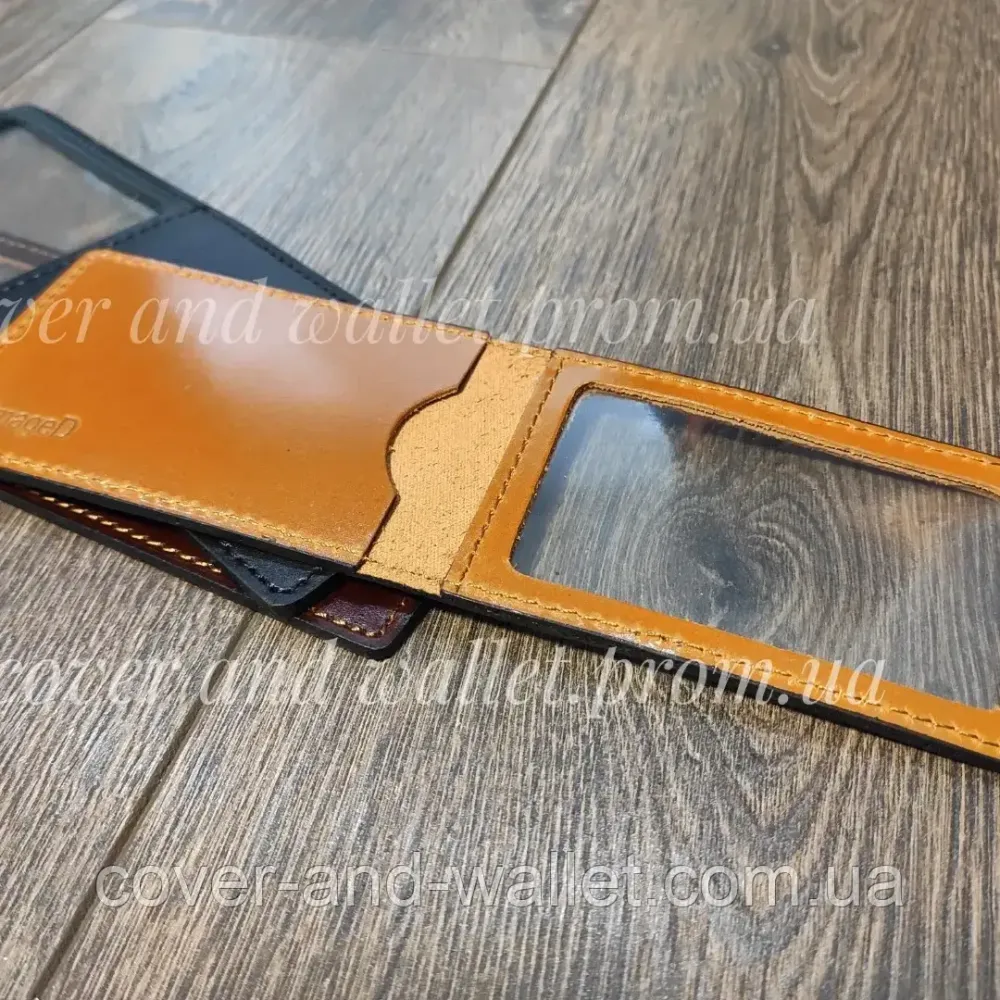 Шкіряна обкладинка на посвідчення "Годарна платіжна служба України" Київ - фото 4