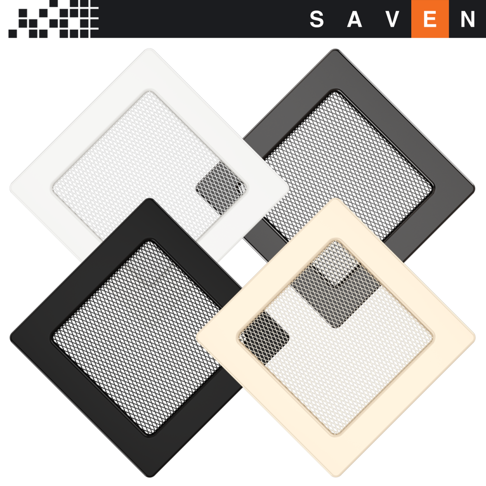 Вентиляційна решітка для каміна SAVEN 17х17 кремова Львів - фото 7