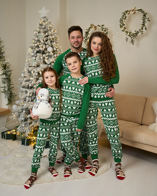 Чоловічий комплект зі штанами — Новорічний орнамент- Family look для сім'ї Tom John 93435 Київ - фото 5