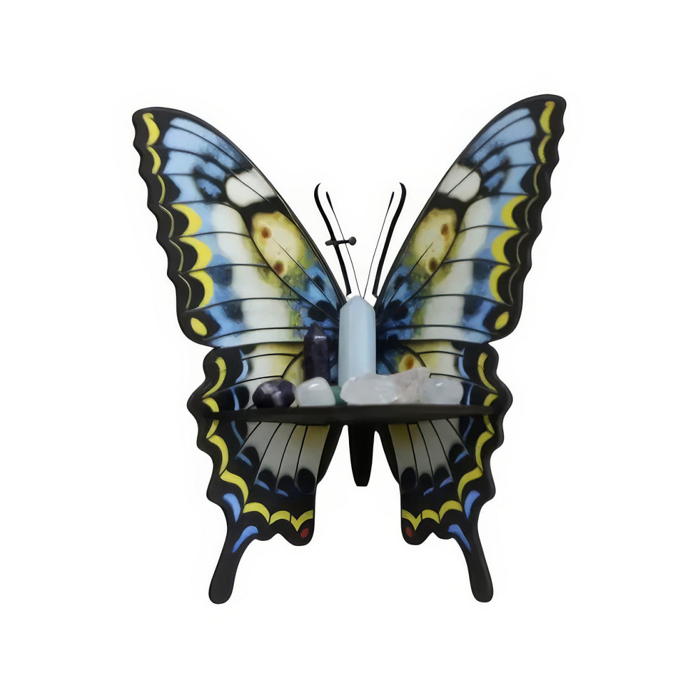 Угловая настенная полка из дерева Бабочка, 23×27.5см, органайзер для хранения из дерева, type G Каменец-Подольский - изображение 3