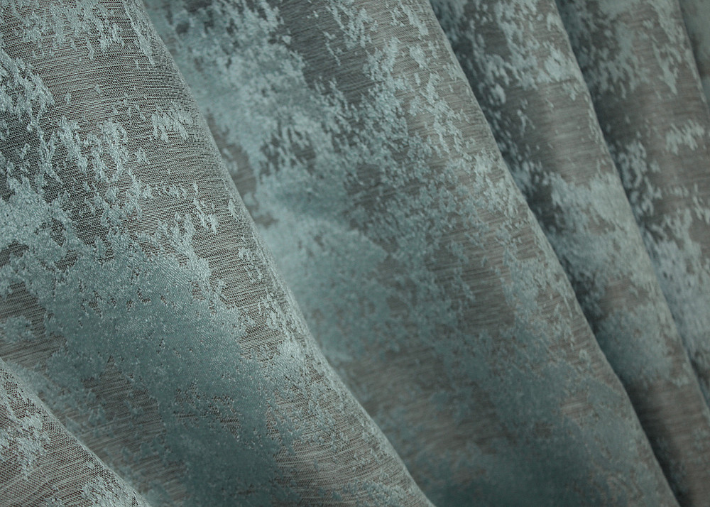 Комплект коротких штор VR-Textil Жакард Sultan XO № 1148ш Жакард Бірюзово-сірий 130х170 см 2 шт (35-0119) Київ - фото 8