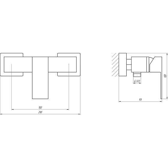 Змішувач для душу Globus Lux SICILIA SBQ-105 Київ