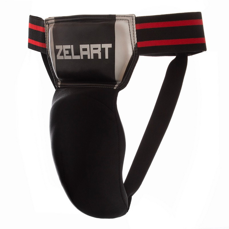 Защита паха мужская ZELART BO-1382 размер S-L черный-серебряный Защита для боевых искусств Киев - изображение 3