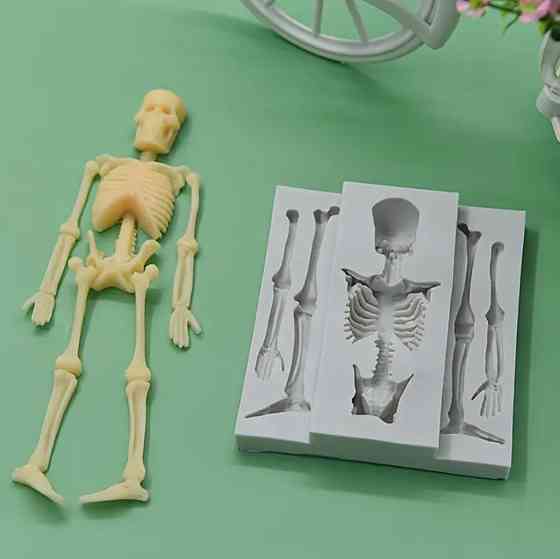 Силіконова форма Скелет 112 на 97 мм сірий Київ