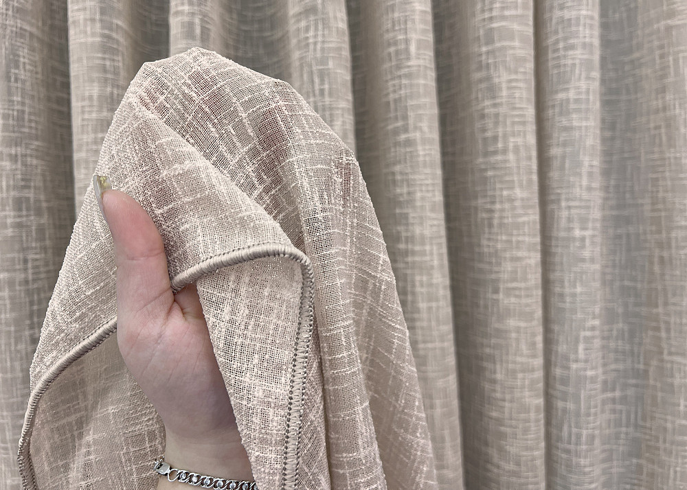 Тюль VR-Textil 1980т Лен однотонный Капучино 400х270 см (42-1039) Киев - изображение 4