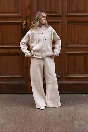 Жіночий теплий прогулянковий костюм двійка турецька тринитка на флісі Одеса