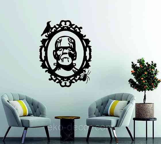 Декоративное настенное Панно «Франкенштейн», Декор на стену 70*54 см, Черный Киев