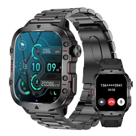 Умные смарт часы Smart Expert Nano Steel + 2 ремешка (Черные) Винница - изображение 1