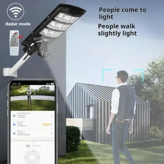 Камера-фонарь 4G уличный на солнечной батарее 300W с датчиком движения Коломыя