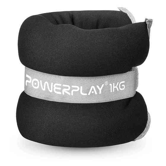 Обважнювачі-манжети для ніг та рук PowerPlay PP-4349 Ankle/Wrist Weights (2шт.*1 kg) (пара) Чорні Каменское