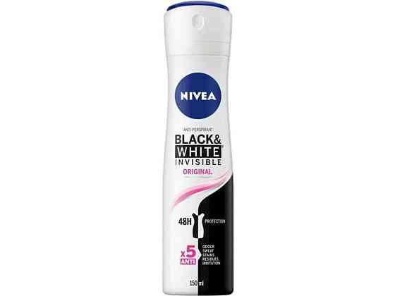 Дезодорант-антиперспирант 150мл 5 в 1 Черное и Белый Невидимый CLEAR ТМ Nivea Solmir Киев