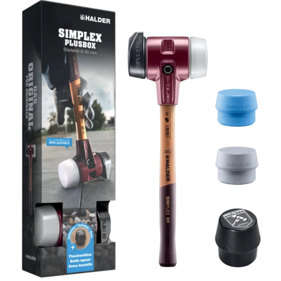 Молоток HALDER Simplex 3027 насадки із чорної гуми, гумового композиту, суперпластику Одеса