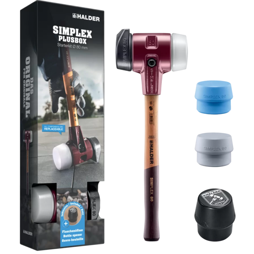 Молоток HALDER Simplex 3027 насадки из черной резины, резинового композита, суперпластика Одесса - изображение 1