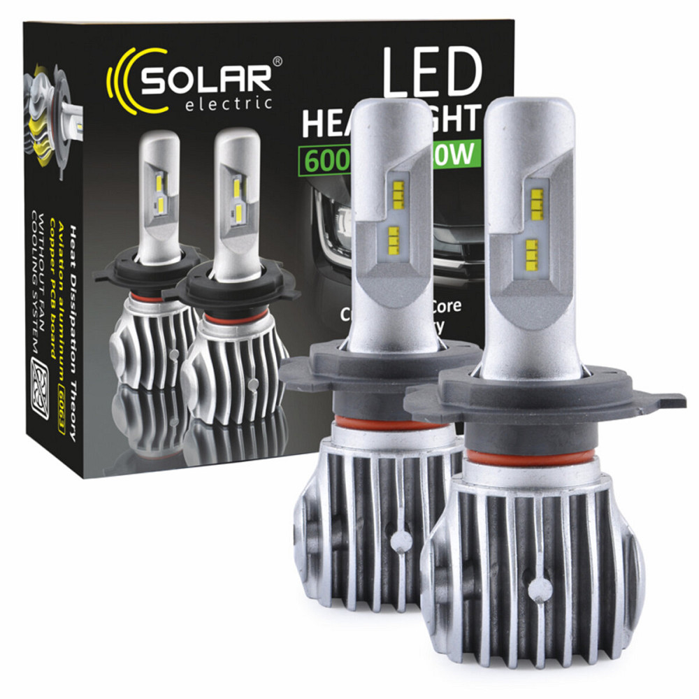 LED автолампа Solar H4 12/24V 6500K 6000Lm 40W Cree Chip Київ - фото 1