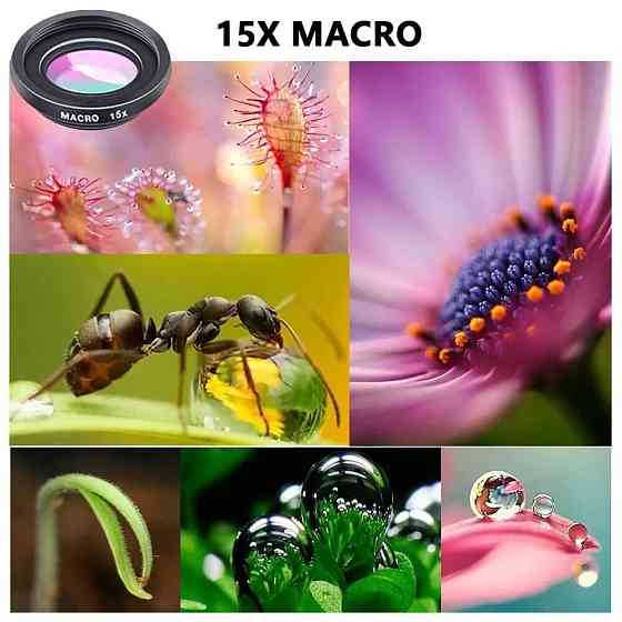 Набір лінз для смартфона APEXEL 10 шт з кліпсою та сумкою Київ