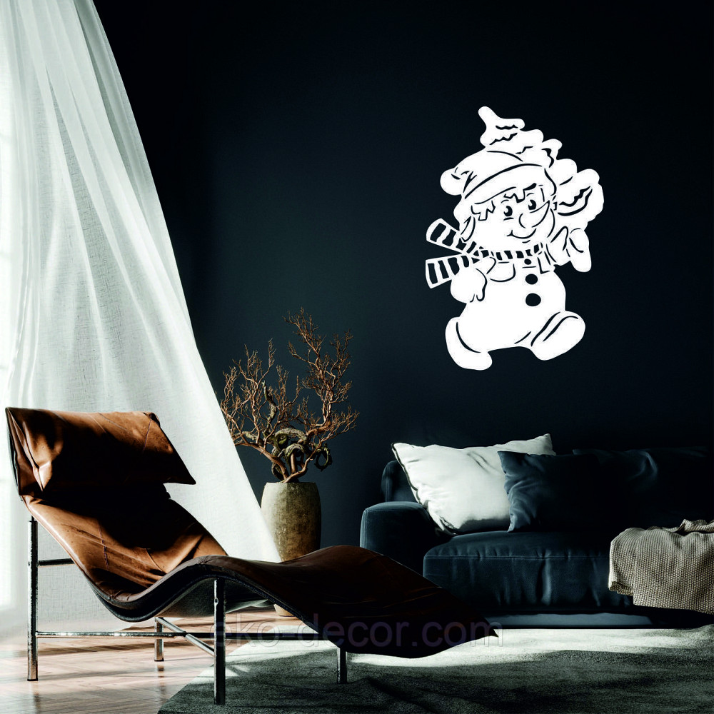 Декоративне настінне Панно «Сніговик», Декор на стену Київ - фото 1