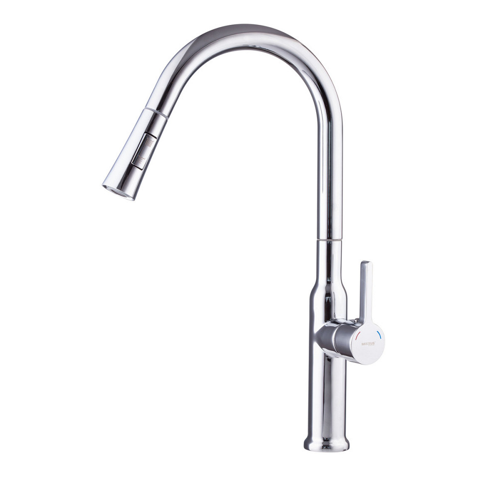 Кухонный смеситель Mixxus Premium PULL 014 с выдвижным изливом MI6958 Харьков - изображение 4