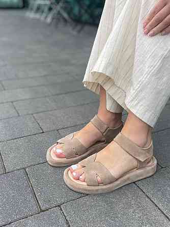 Соната Босоніжки жіночі пісочні Соната Люба літні, натуральна замша / Модні босоніжки літні р. Коломия