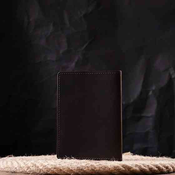 Надійна обкладинка на паспорт у вінтажній шкірі Карта GRANDE PELLE 16771 Коричнева Київ