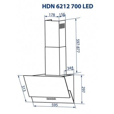 Витяжка кухонна Minola HDN 6212 BL 700 LED Вінниця - фото 7