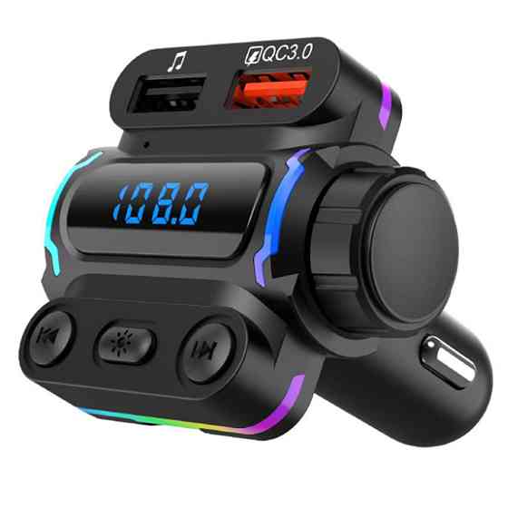 Автомобільний FM модулятор з дисплеєм,Bluetooth,Aerbes AB-CZ04 SBR Київ