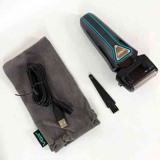 Электробритва портативная VGR V-333 шейвер для бритья бороды и усов с аккумулятором. Цвет: черный NG-52 Львов