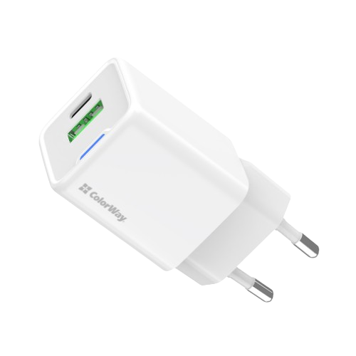 Зарядний пристрій мережевий USB/Type-C 30W білий GaN Mini ColorWay Житомир