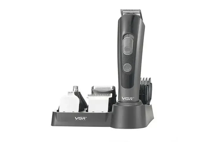 Машинка для стрижки волосся 5 в 1 VGR V-175 акумуляторна USB зарядка, триммер, бритва, насадки Одеса - фото 2