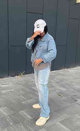 Джинсовая куртка женская оверсайз с камнями р 42-46 Харьков